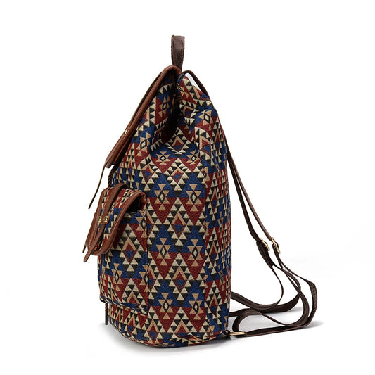 Floral Printing Canvas Backpack - Large School Bag for Teenage Girls Weekend Travel
