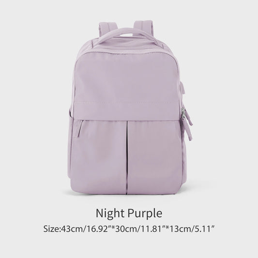 15.6 Inch Laptop Backpack for Women - College Work Travel Business Bag with USB Port