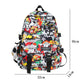 Harajuku Graffiti Print Backpack - Fashion Nylon Laptop School Bag for Students