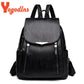 Yogodlns Luxury Backpack For Women - Soft PU Leather Travel School Bag with Double Zipper