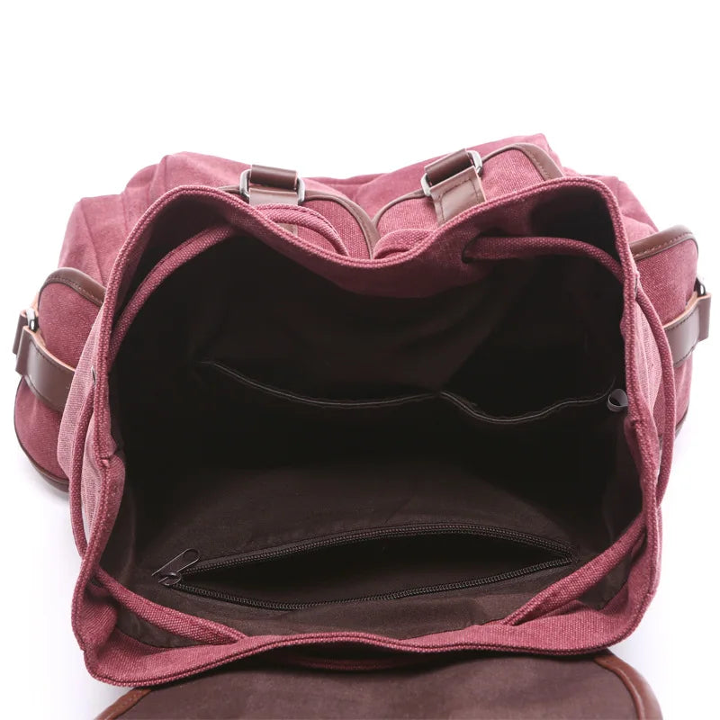 Vintage Canvas Large Capacity Backpack - Fashion Travel & School Bag