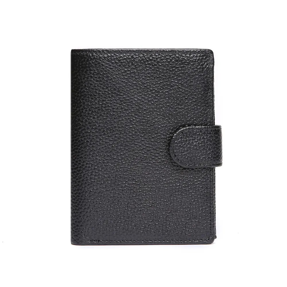 Crazy Horse Leather RFID Wallet - Business Card Holder with Coin Purse