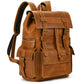 Genuine Leather 17 Inch Laptop Travel Backpack - Large Daypack for Men