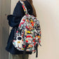 Harajuku Graffiti Print Backpack - Fashion Nylon Laptop School Bag for Students