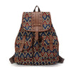 Floral Printing Canvas Backpack - Large School Bag for Teenage Girls Weekend Travel