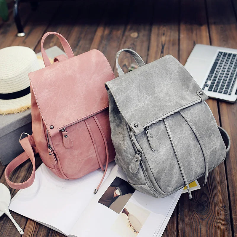 Vintage Leather Multifunctional Backpack - High Quality Shoulder Bag for Women