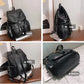 Vintage PU Leather Drawstring Backpack - Large School Bag for Women & Teens