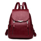 Yogodlns Luxury Backpack For Women - Soft PU Leather Travel School Bag with Double Zipper