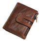 Crazy Horse Leather RFID Wallet - Business Card Holder with Coin Purse