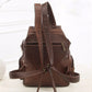 Vintage PU Leather Drawstring Backpack - Large School Bag for Women & Teens