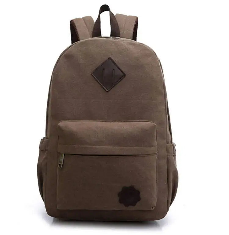 Canvas Laptop Backpack - Large Vintage School & Travel Rucksack for Men & Boys