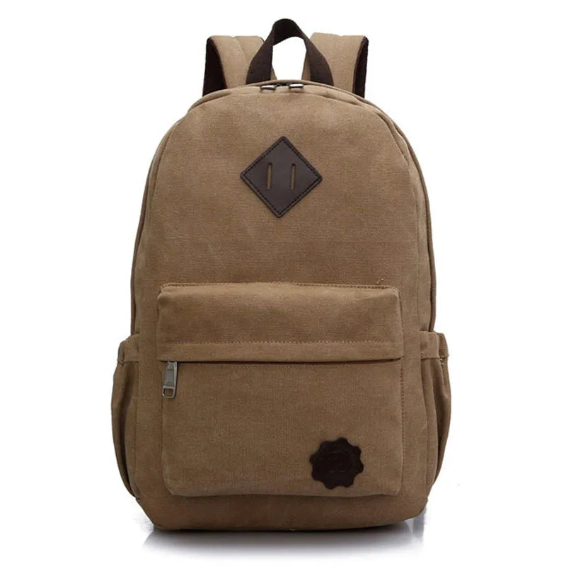 Canvas Laptop Backpack - Large Vintage School & Travel Rucksack for Men & Boys