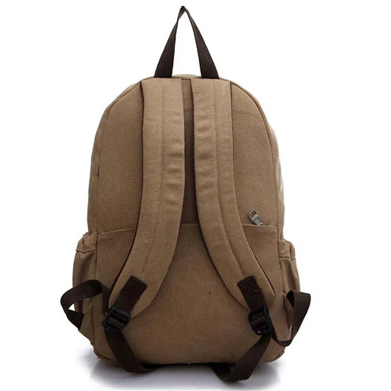 Canvas Laptop Backpack - Large Vintage School & Travel Rucksack for Men & Boys