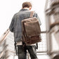 Luxury Waterproof Leather Laptop Backpack - School and Travel Bag for Students