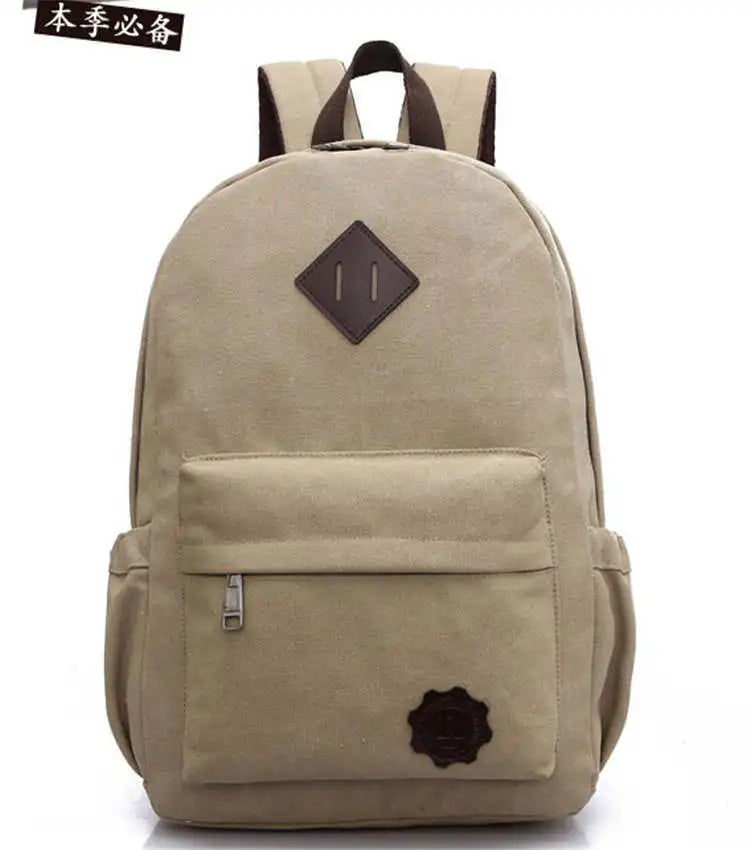 Canvas Laptop Backpack - Large Vintage School & Travel Rucksack for Men & Boys