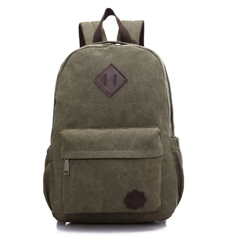 Canvas Laptop Backpack - Large Vintage School & Travel Rucksack for Men & Boys