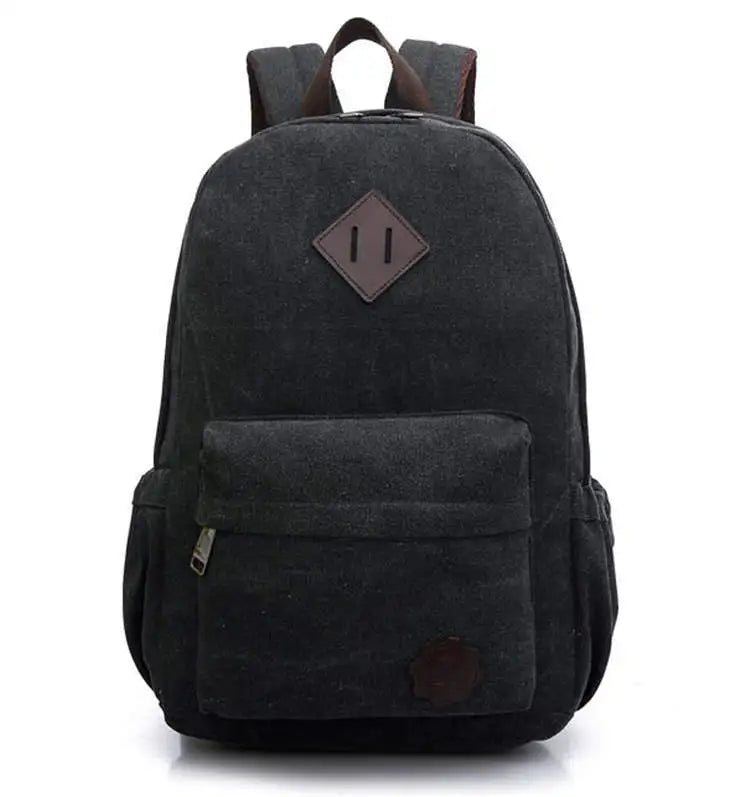 Canvas Laptop Backpack - Large Vintage School & Travel Rucksack for Men & Boys
