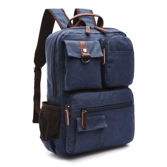 MARKROYAL Men Canvas Backpack - 15 Inch Laptop School Bag for Students