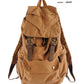 Vintage Military Canvas Backpack with Drawstring Closure