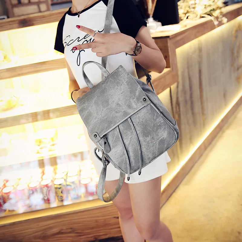 Vintage Leather Multifunctional Backpack - High Quality Shoulder Bag for Women