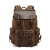 Casual Oil Wax Canvas Backpack - Vintage Waterproof Large Capacity Travel Bag