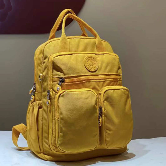 Fashion Waterproof Nylon Backpack - Multi-Pocket Travel School Laptop Bag for Women