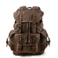 Outdoor Canvas Leather Backpack - Large Capacity Travel and Climbing Bag for Men