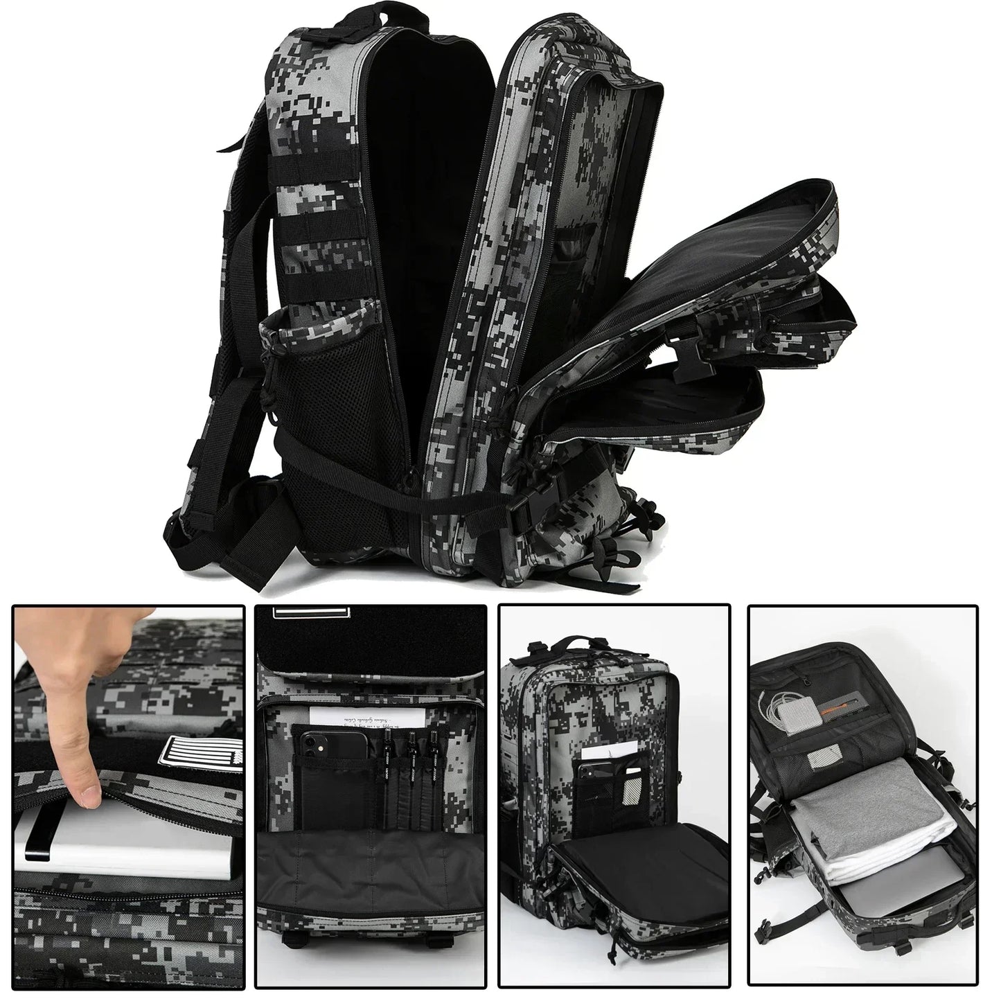 45L Tactical Backpack - Outdoor Camping Hiking Survival Rucksack