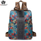 Fashion Designer Canvas Rucksack - Large Travel and School Backpack for Women and Students
