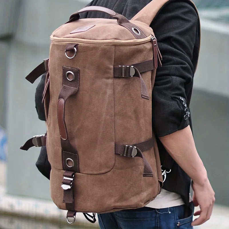Retro-Style Dual-Shoulder Bag - Large Capacity Sports and Travel Backpack