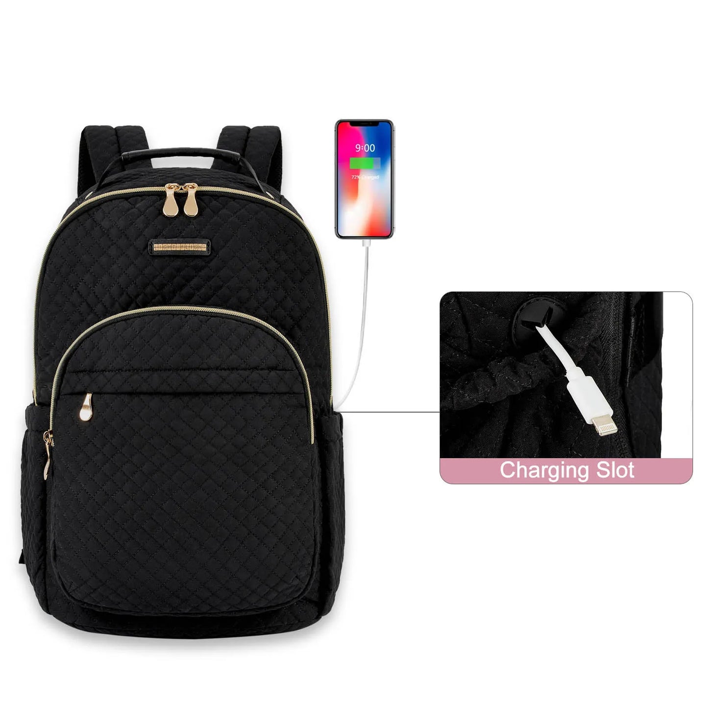 15.6 Inch Waterproof Laptop Backpack with USB Charging Port - Anti-Theft Travel Bag