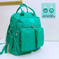 Fashion Waterproof Nylon Backpack - Multi-Pocket Travel School Laptop Bag for Women