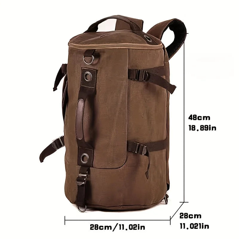 Retro-Style Dual-Shoulder Bag - Large Capacity Sports and Travel Backpack