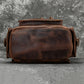 Genuine Leather 17 Inch Laptop Travel Backpack - Large Daypack for Men