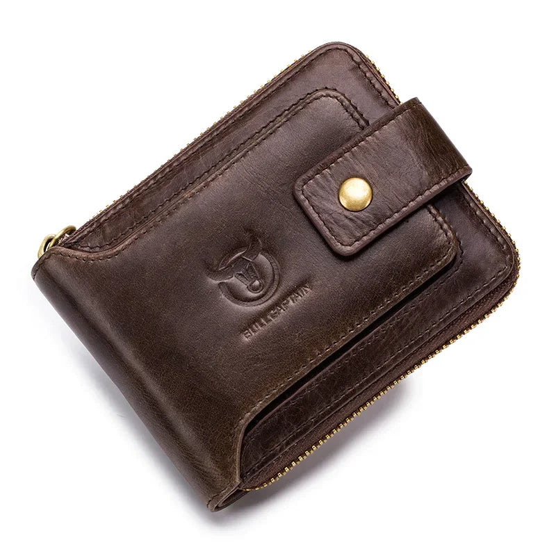 Genuine Leather RFID Multi-Function Wallet - Coin Purse Storage Bag