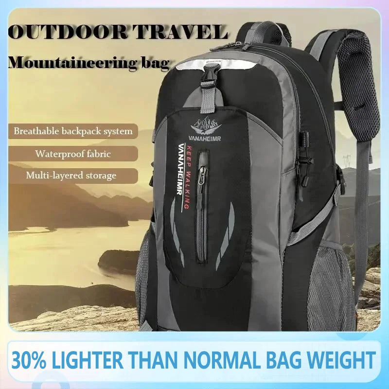 40L Waterproof Large Capacity Hiking Bag - Outdoor Oxford Backpack
