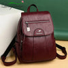Women Leather Backpack - High Quality Vintage School and Travel Bag