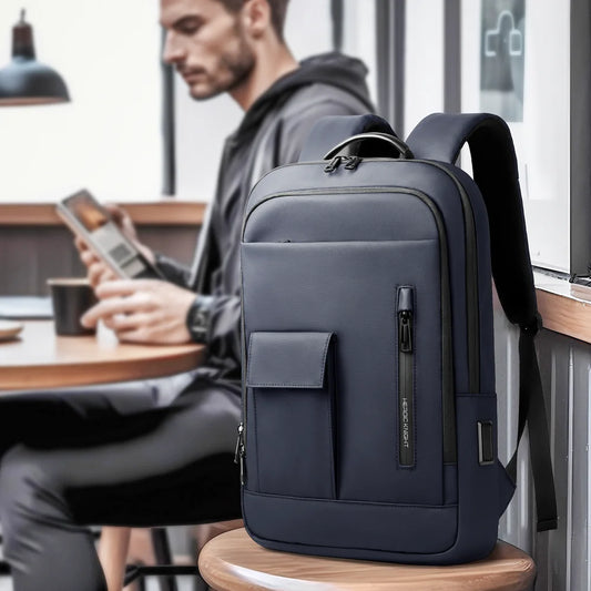 15.6/17 Inch Business Laptop Backpack with USB Charging - Waterproof Slim Work Bag