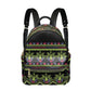 Fashion Floral Print PU Leather Backpack - Stylish Bag for Women and Teenage Girls