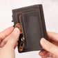Smart Pop Up RFID Card Wallet - Genuine Leather Slim Card Case with Coin Purse