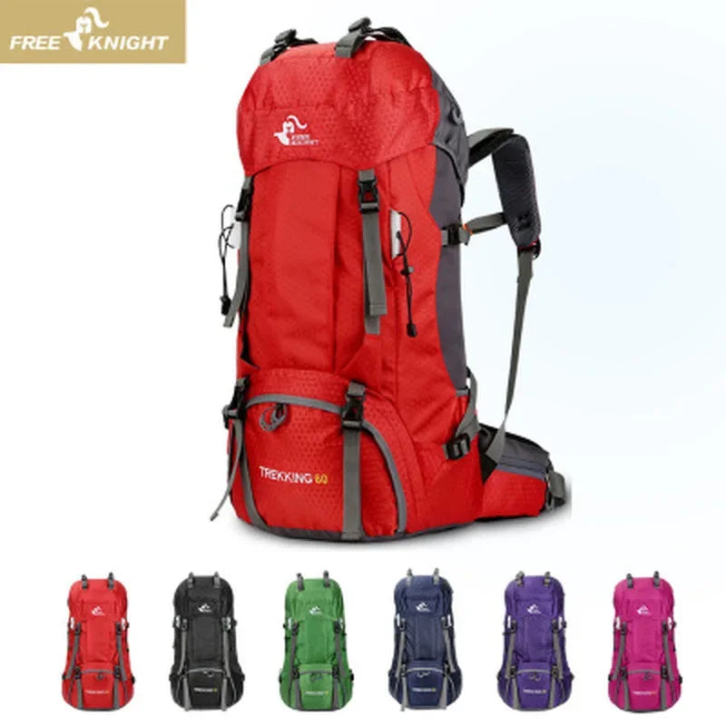 60L Waterproof Mountaineering Hiking Backpack - Molle Sport Climbing Rucksack