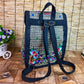 Retro Handmade Embroidered Canvas Backpack - Large Capacity Ethnic Rucksack for Women
