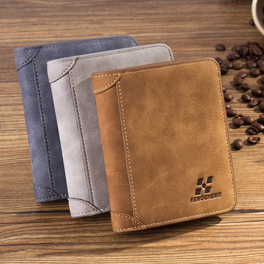 Frosted Leather Retro Bifold Wallet - Multi-Card Youth Wallet