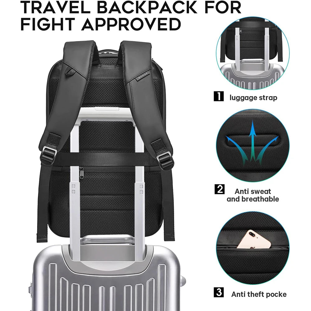 Business USB Charging Smart Backpack - 15.6 Inch Laptop Commute Bag for Men
