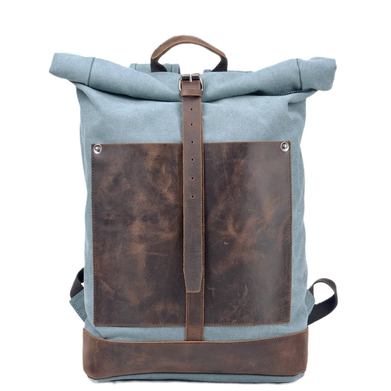 Top Quality Canvas & Cowhide Travel Backpack - 16 Inch Laptop Bag
