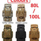 80L/100L Mountaineering Tactical Backpack - Large Climbing Bag for Hiking & Camping