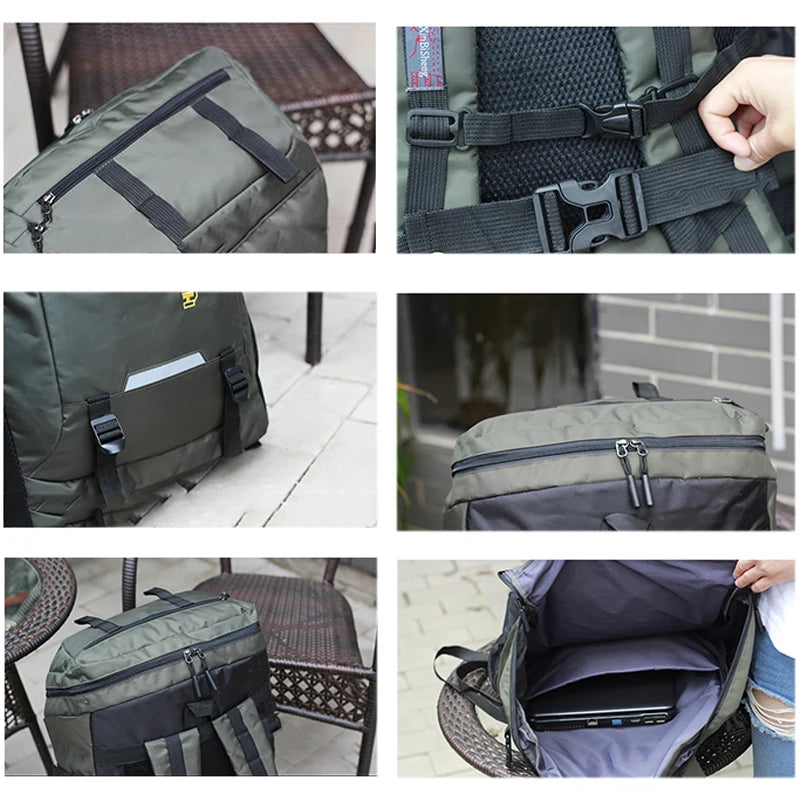 50L/80L Outdoor Climbing Travel Backpack - Sports Camping Hiking Rucksack