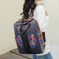 Fashion Designer Canvas Rucksack - Large Travel and School Backpack for Women and Students
