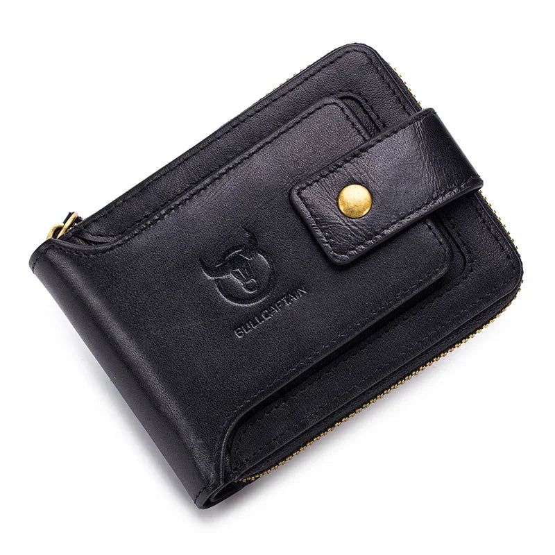 Genuine Leather RFID Multi-Function Wallet - Coin Purse Storage Bag