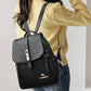 Luxury Women Leather Backpack - Vintage School Bag Rucksack for Girls